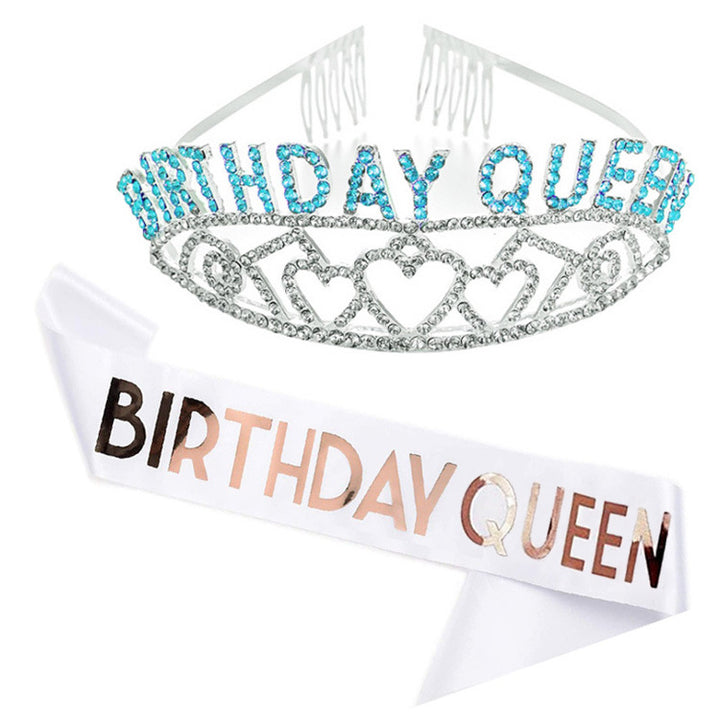 Women's Sparkling Tiara and Sash Set Bowlift