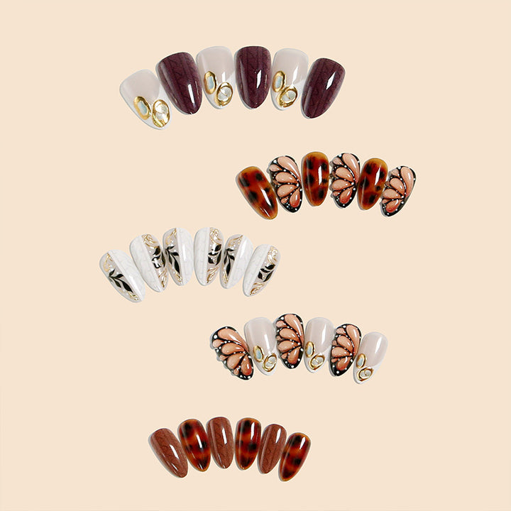 Deluxe artificial nails in elegant Baroque style Bowlift