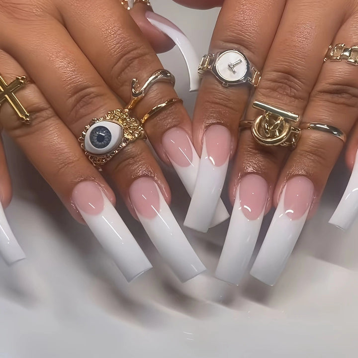 Premium Long Acrylic Press-On Nails Bowlift