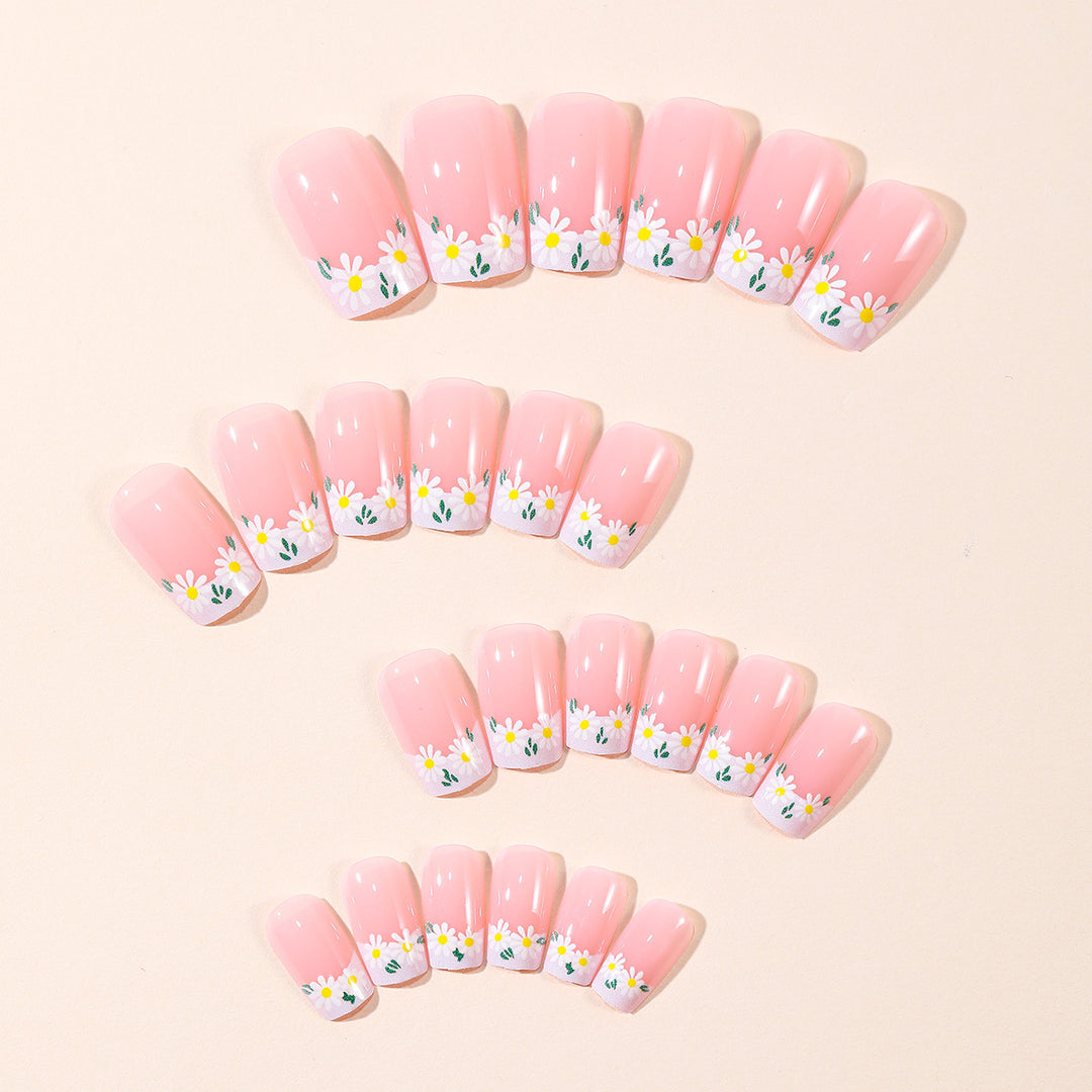 Floral French Tip Nail Art Kit Bowlift