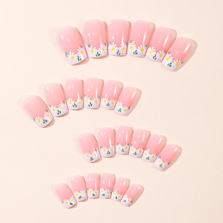 Floral French Tip Nail Art Kit Bowlift