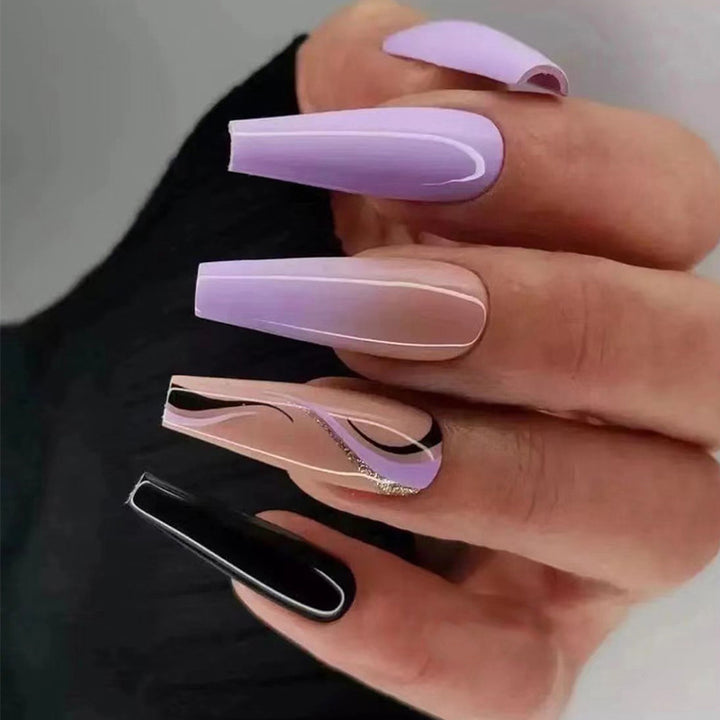 Artistic Nail Extensions in Elegant Design Bowlift