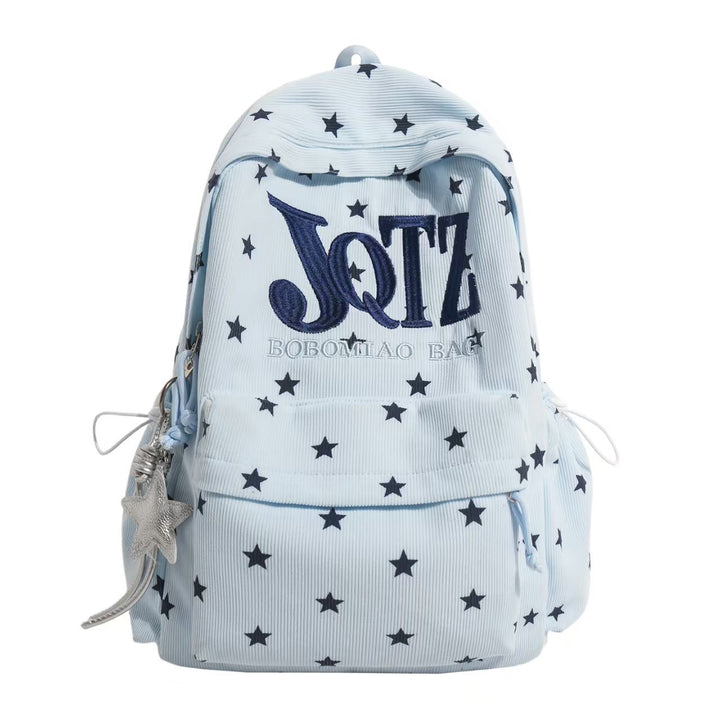 Star-Embellished Casual Backpack Bowlift
