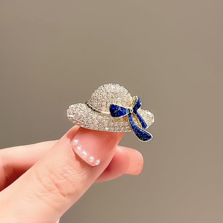 Glamorous flower brooch with sparkling crystals Bowlift