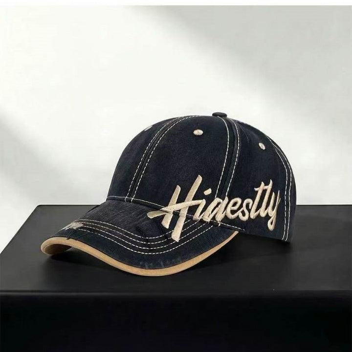 Women's Distressed Casual Graphic Baseball Cap Bowlift