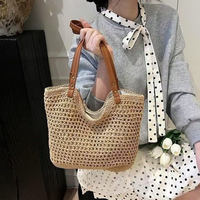 Net bag with durable leather handles Bowlift