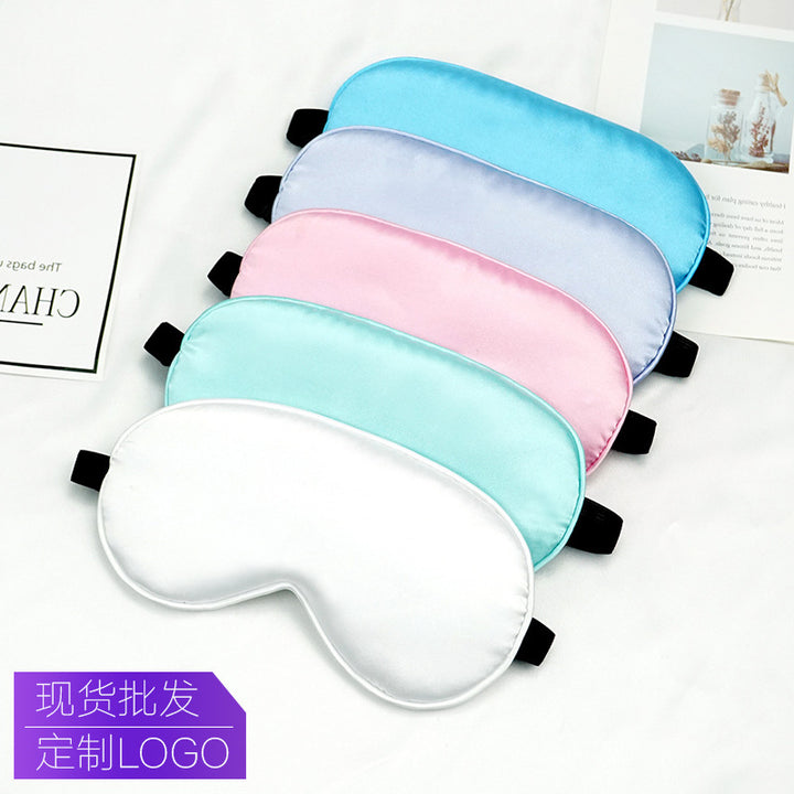 Unisex nan luxurious silk sleep mask with contoured eye cavity and adjustable elastic band Bowlift