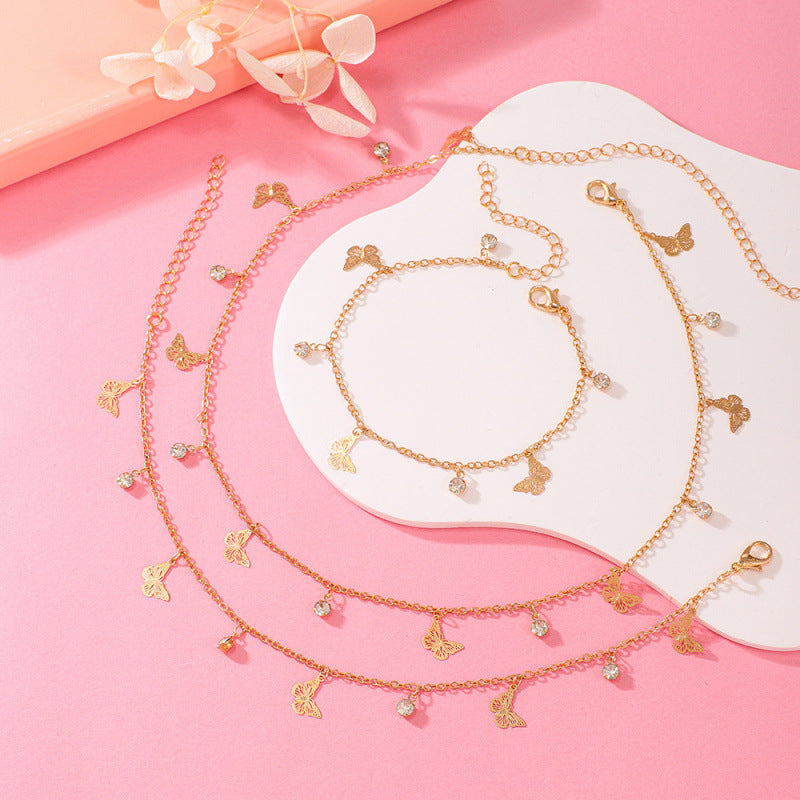 Butterfly Charm Anklet Bowlift