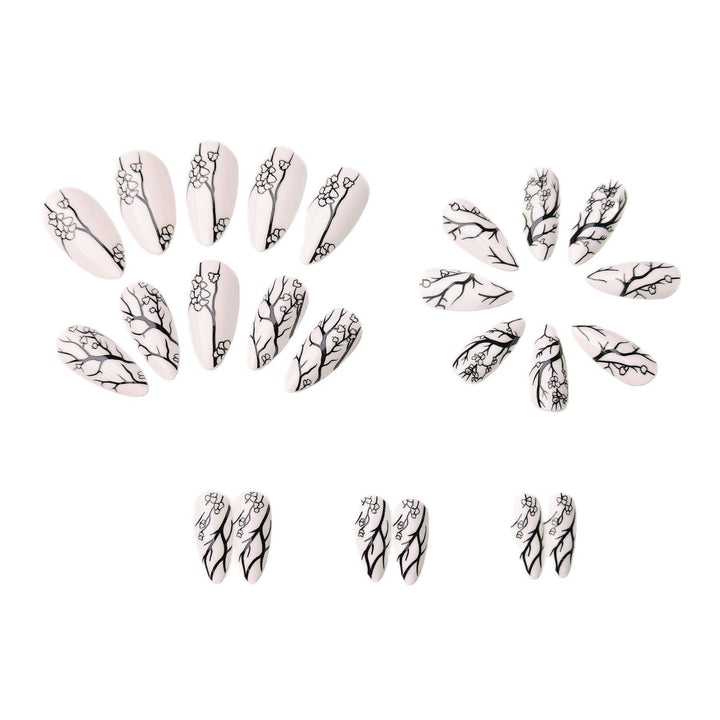 Artificial nails with elegant floral design Bowlift