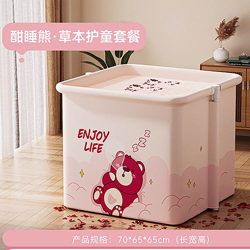 Women's Inflatable Children's Swimming Pool with Colorful Flower Pattern Bowlift