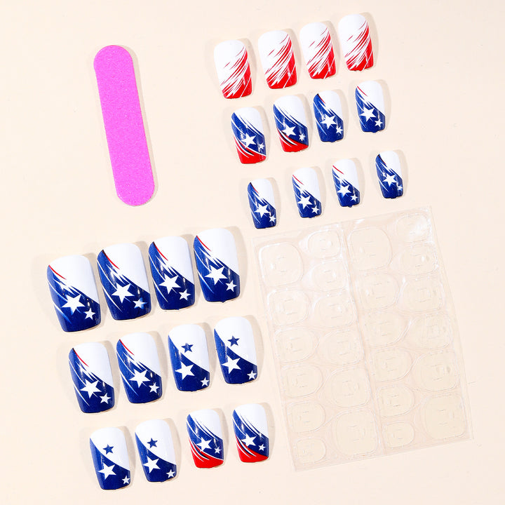 Patriotic Nail Art Design Bowlift