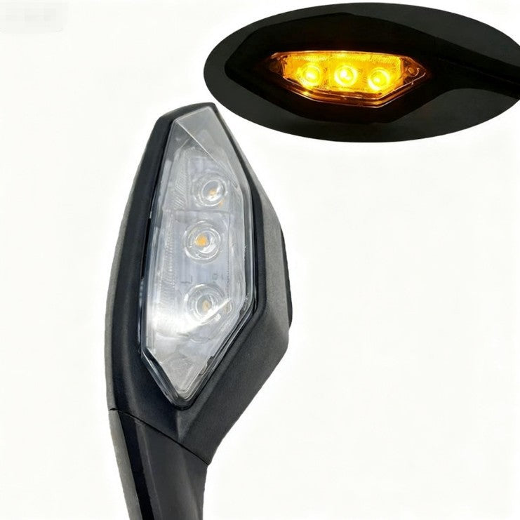 Adjustable LED Motorcycle Rearview Mirror Bowlift