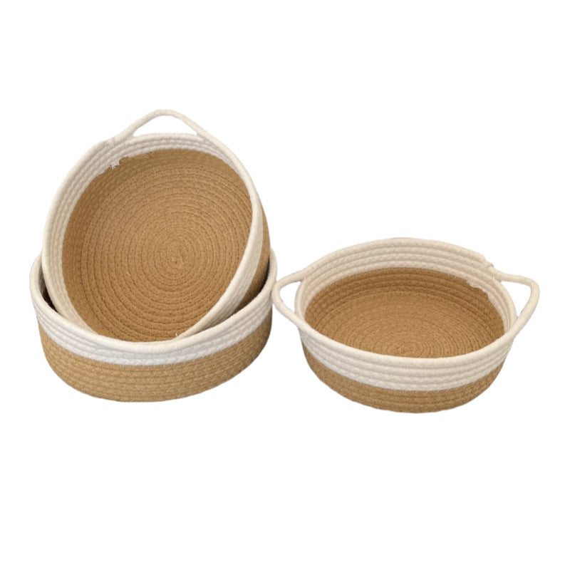 Women Practical Storage Basket with Colorful Zigzag Pattern Bowlift