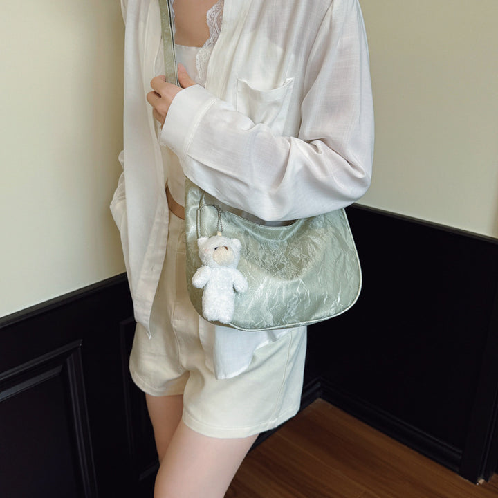Contemporary Soft Leather Shoulder Bag Bowlift