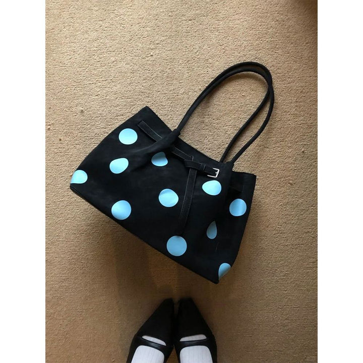Stylish Polka Dot Tote Bag Bowlift