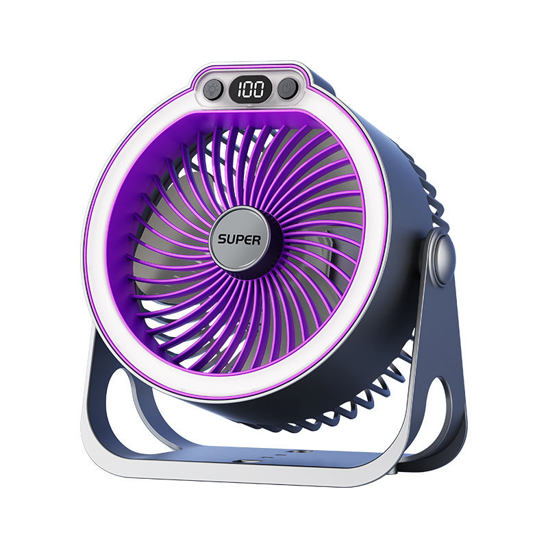 Women's Portable Table Fan with LED Light Bowlift