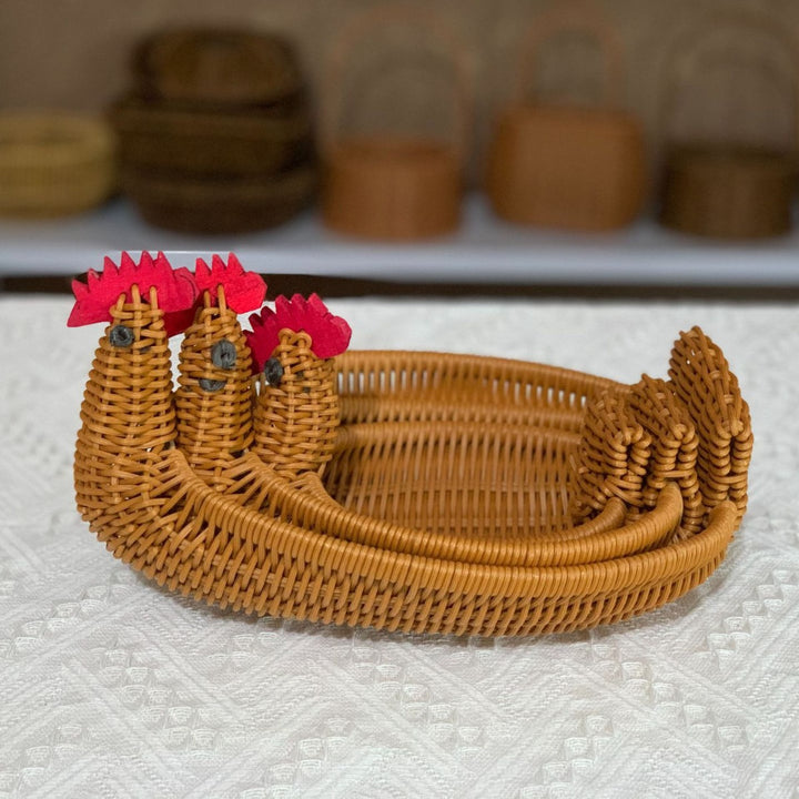 Cute Bunny-Shaped Woven Storage Basket Bowlift