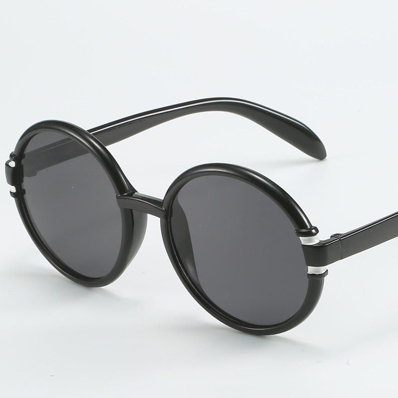 Women's round sunglasses in trendy leopard pattern with UV protection Bowlift