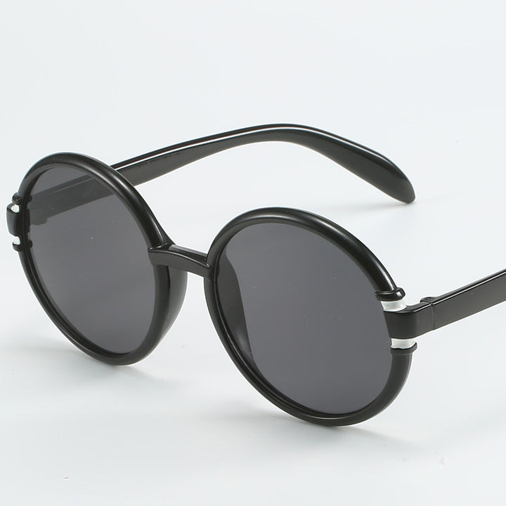 Women's round sunglasses in trendy leopard pattern with UV protection Bowlift