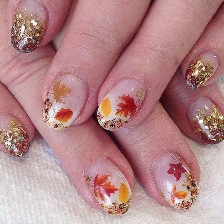 Autumn Leaf Press-On Nails Bowlift