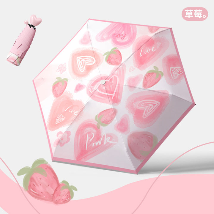 Women's Folding Umbrella with Fruity Design Bowlift