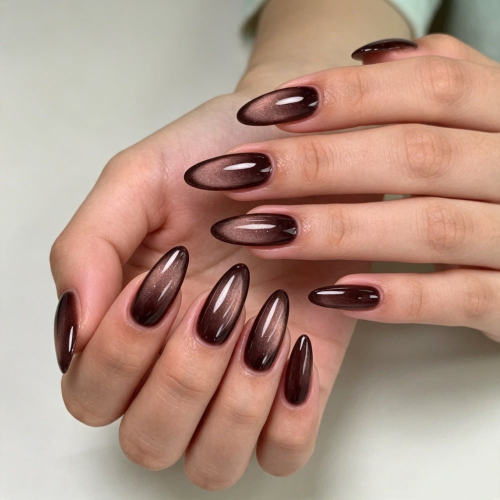 Stylish Ombre Effect Artificial Nails Bowlift