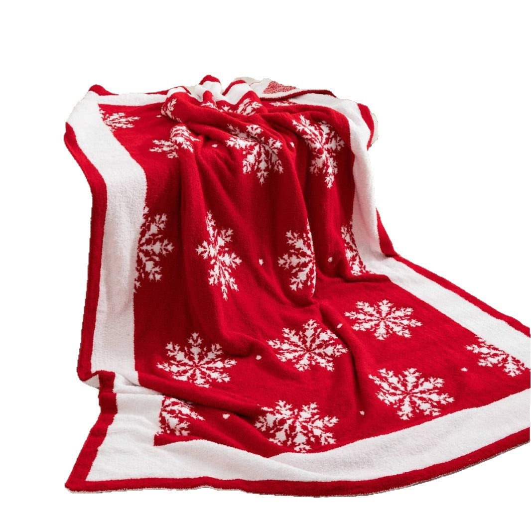 Cozy Holiday Snowflake Throw Blanket