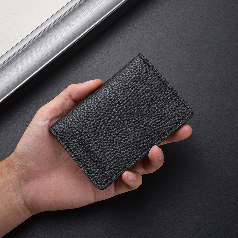Textured Leather Cardholder Bowlift