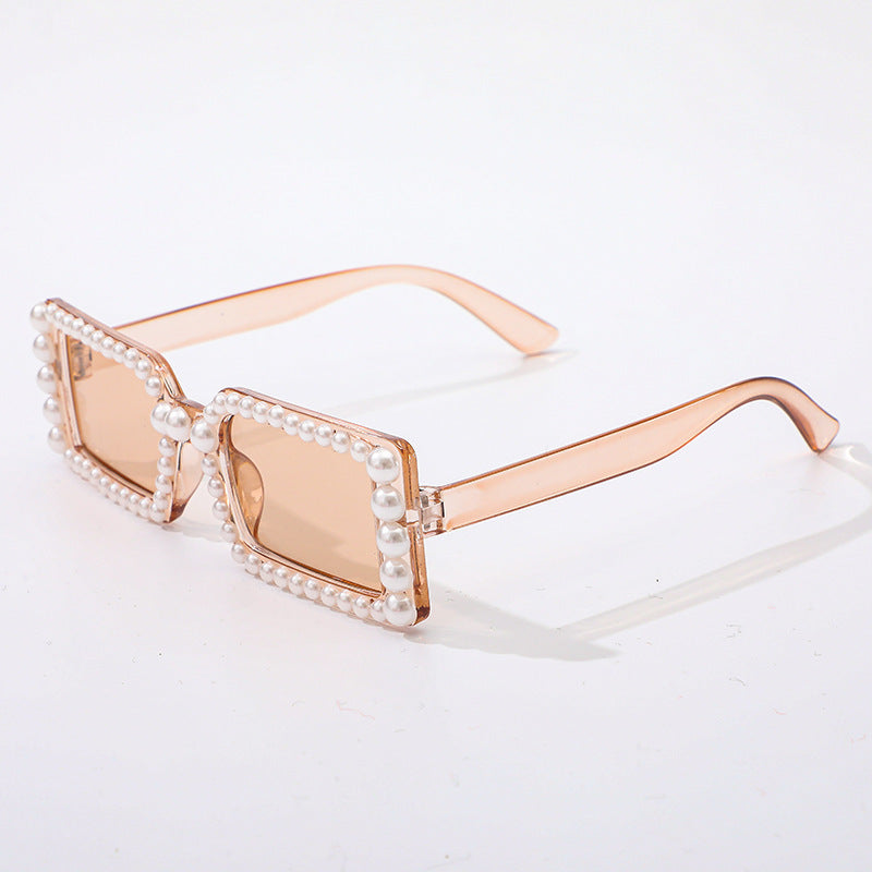 Pearl-Embellished Retro Sunglasses Bowlift
