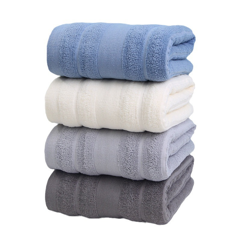 Luxury terry bath towel with elegant striped pattern Bowlift