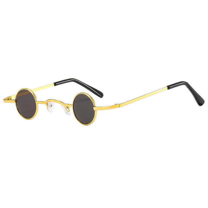 Retro-Inspired Round Metal Frame Sunglasses Bowlift