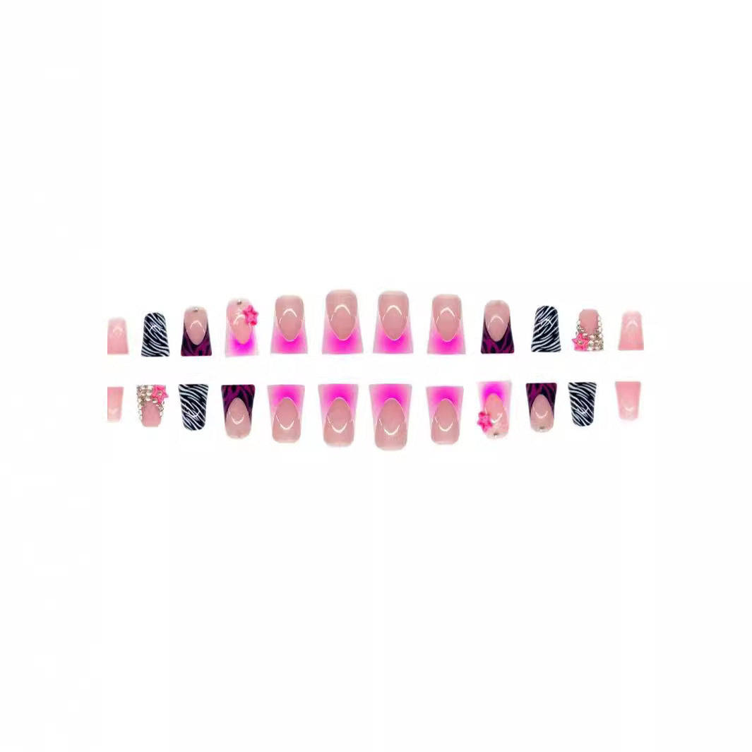 Artistic Glitter Nail Extensions Bowlift