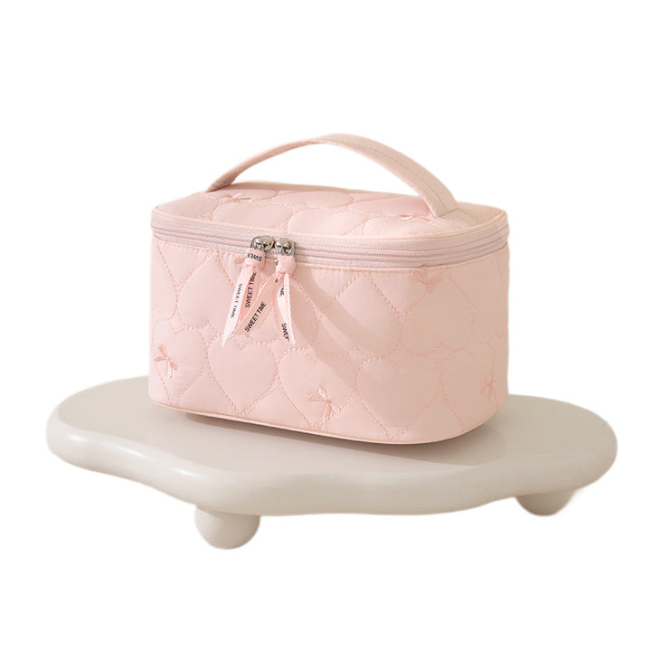 Quilted Makeup Storage Box Bowlift