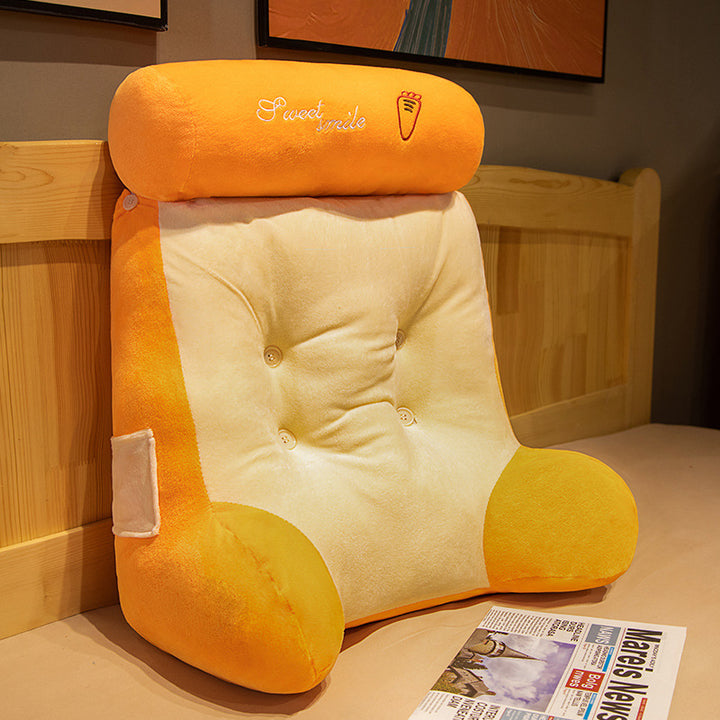 Ergonomic back support pillow with pockets Bowlift