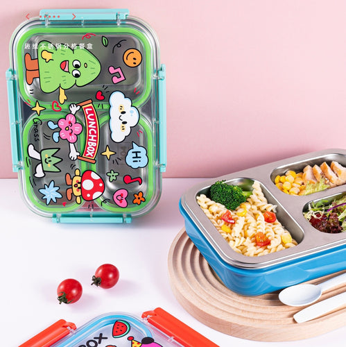 Fun-Themed Multi-Compartment Bento Lunch Box