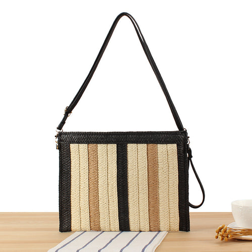 Elegant Shoulder Bag in Modern Striped Design Bowlift