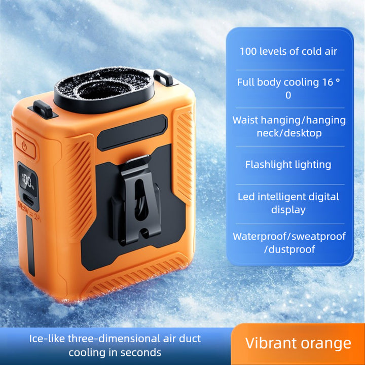 Portable cooling device with intelligent air circulation system and LED display Bowlift