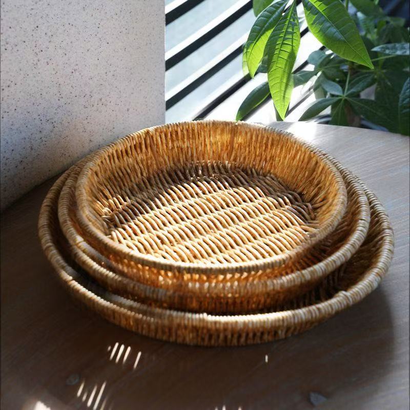 Handwoven Decorative Storage Tray Bowlift