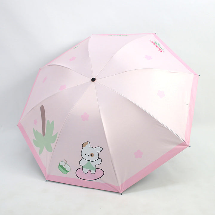 Ladies Folding Umbrella with Cute Design Bowlift