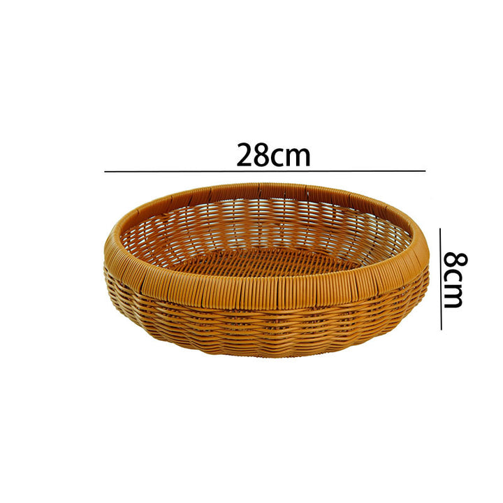 Women's round basket made of braided material Bowlift