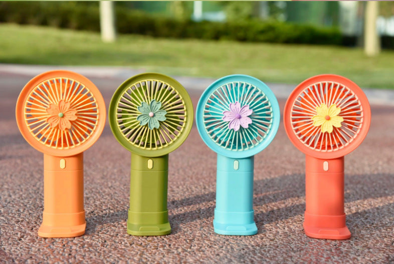 Unisex Portable Mini Hand Fan with Attractive Floral Pattern Bowlift