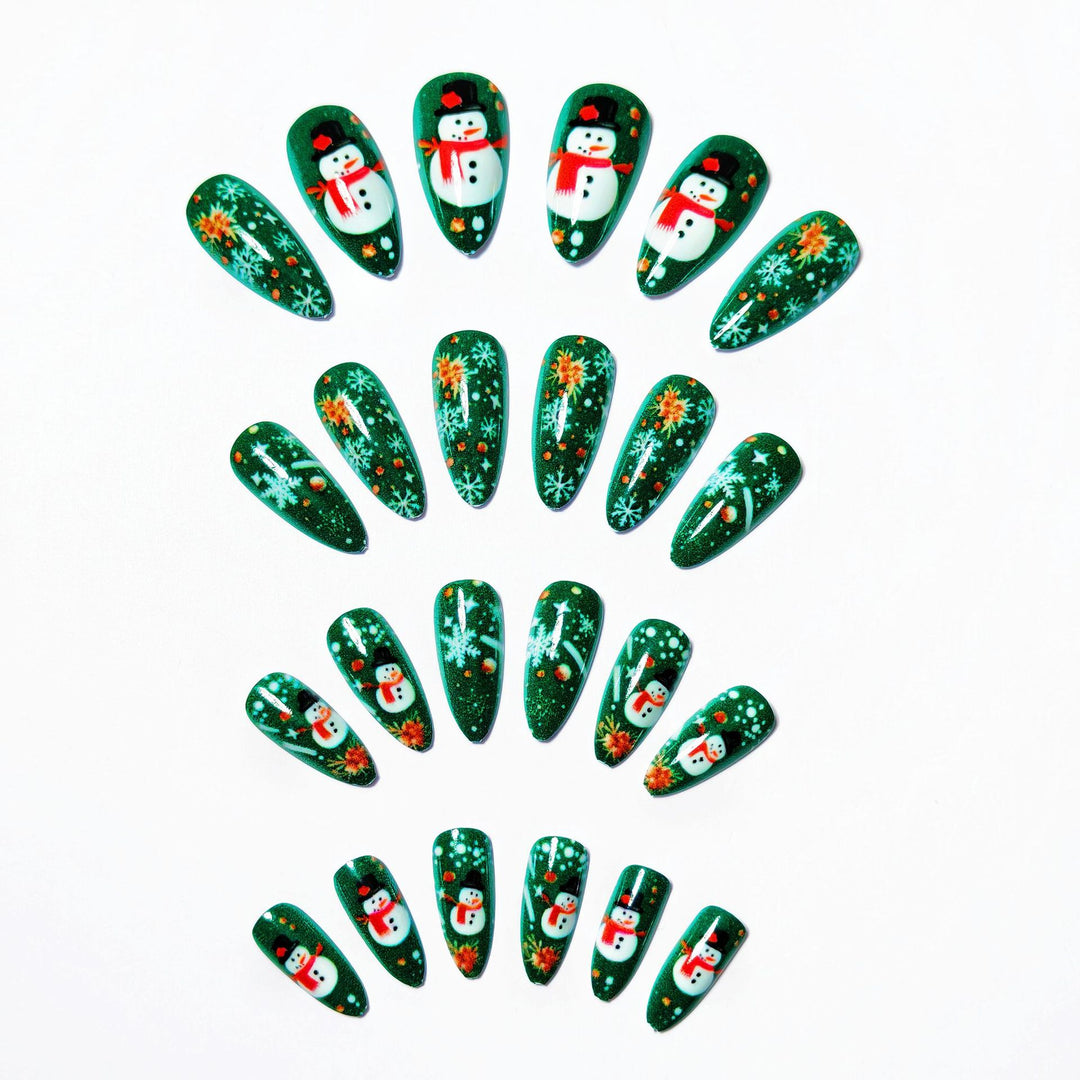 Festive Themed Snowman Nail Art Bowlift