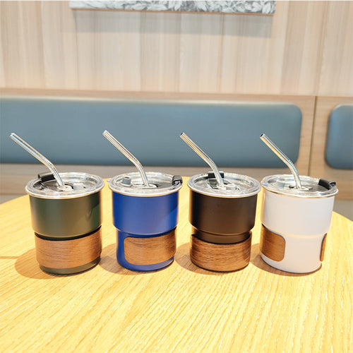 Ladies stylish stainless steel drinking cups with wood application Bowlift