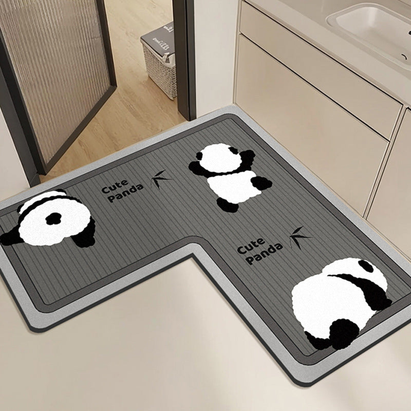 Cute Rabbit Print Bath Mat Bowlift