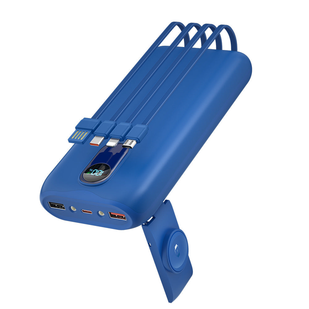Power bank with integrated charging cables and LCD display Bowlift