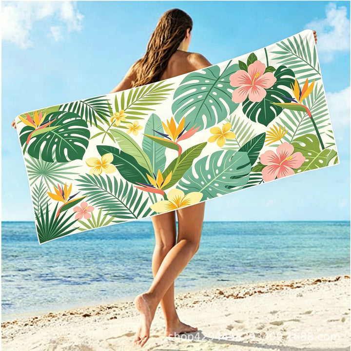 Women's Beach Quick-Dry Towel with Colorful Design Bowlift
