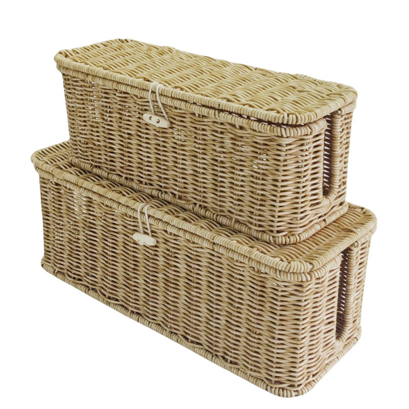 Handcrafted Wicker Storage Bins Bowlift