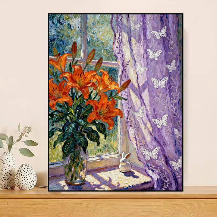 Vintage Floral Canvas Art Print Bowlift
