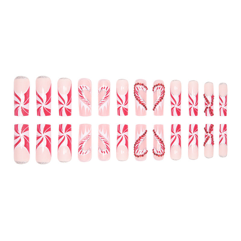 Festive Holiday Themed Luxury Press-On Nails Bowlift