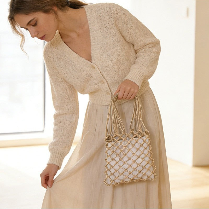 Elegant mesh tote bag with sturdy handles Bowlift